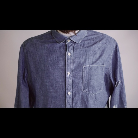Bleached chambray button up - Picture 3 of 6